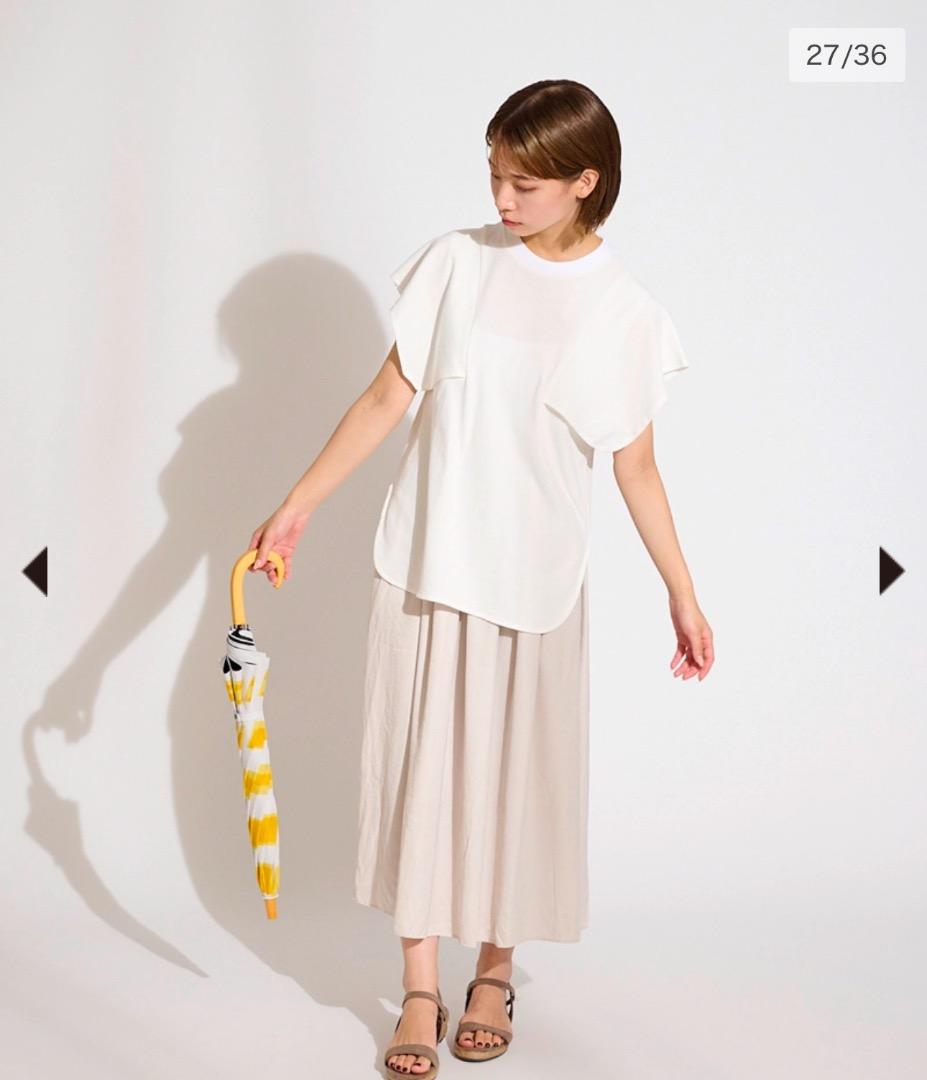 ※emi【美品】サンバリア100／長傘 Sサイズ（イエロー_キューブ）