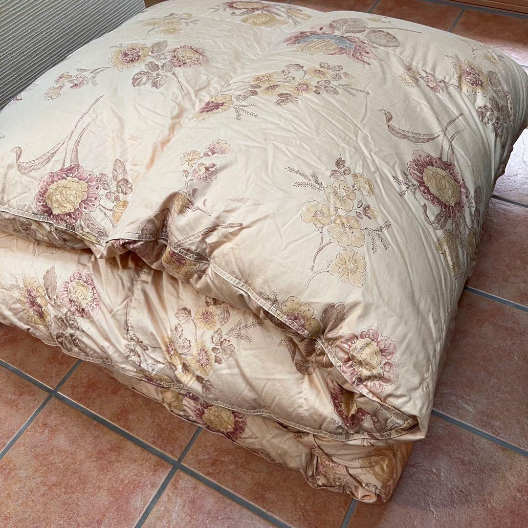 ダブル　羽毛布団　ポーランド マザーグース95% 日本製ロイヤルゴールドラベル