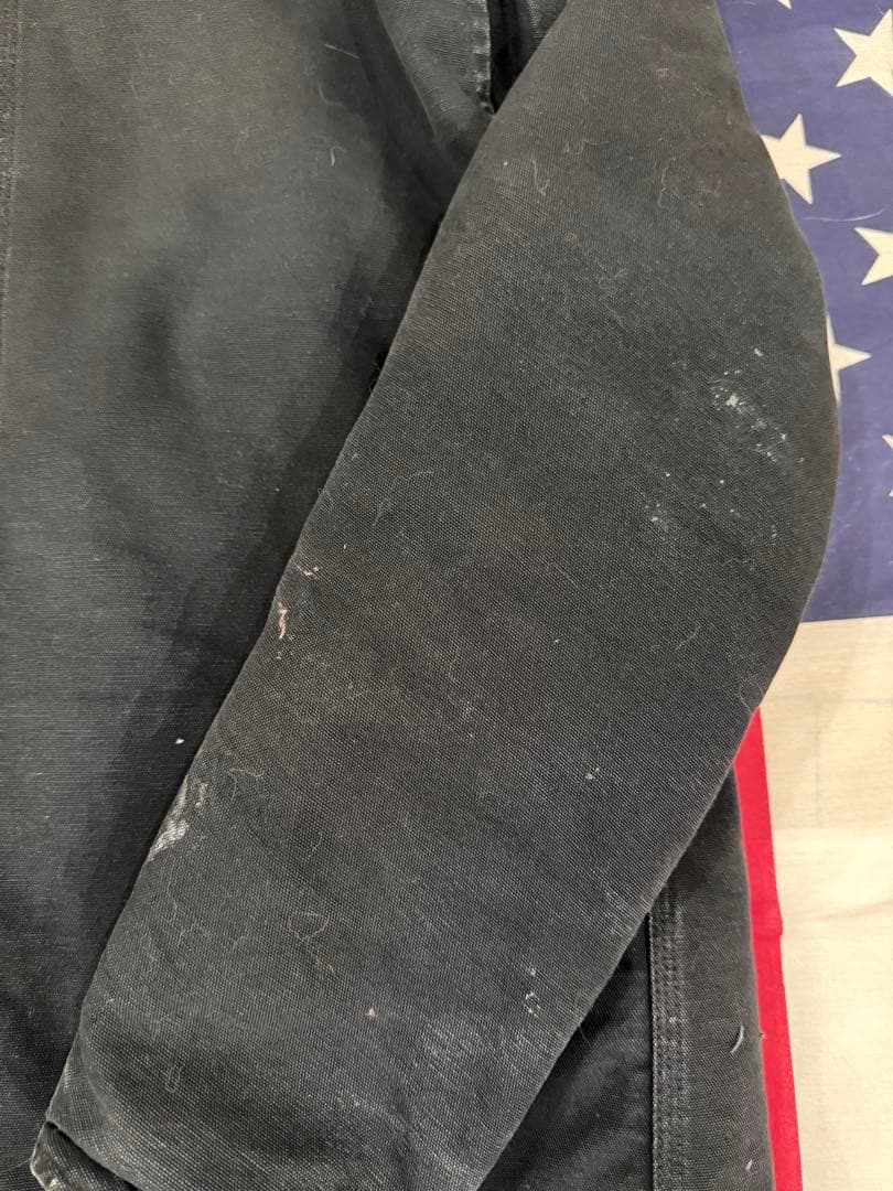 carhartt トラディショナルコート 企業 黒 サンフェード ボロ USA