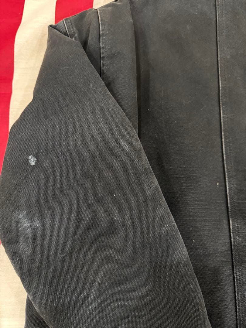 carhartt トラディショナルコート 企業 黒 サンフェード ボロ USA