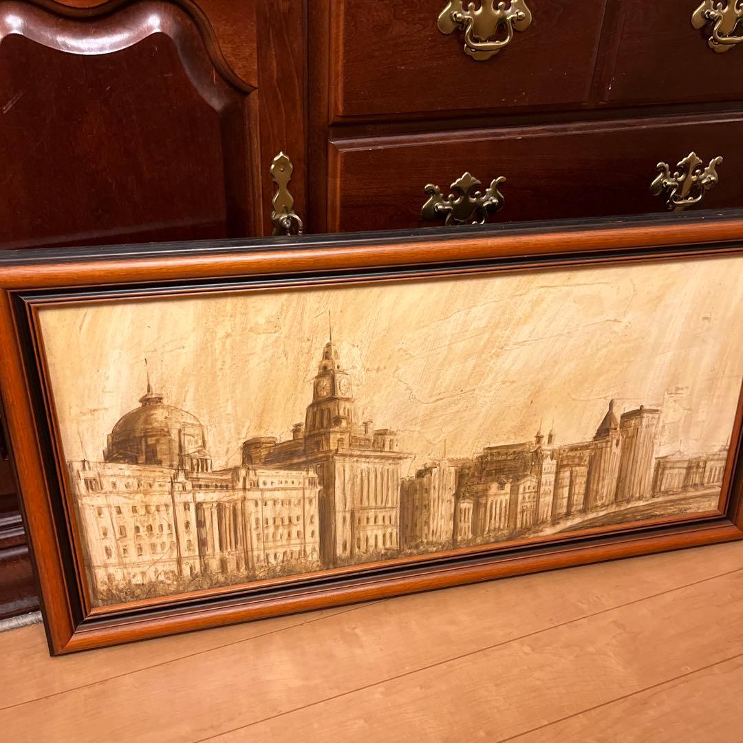 【yz ab】アンティーク調壁掛け画