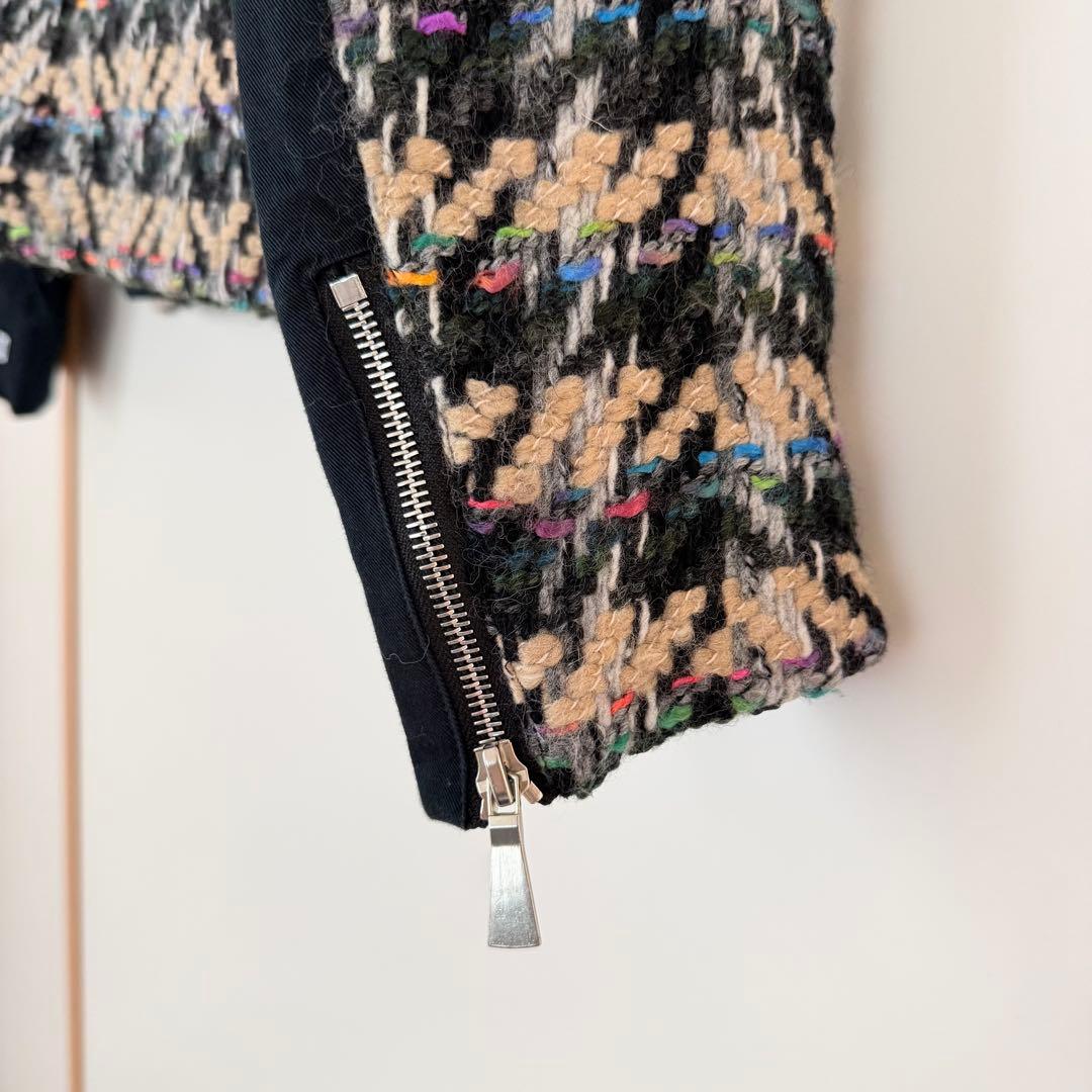 【高級】 スポーツマックスコード ツイード調 ショート丈ジャケット 38 ♪