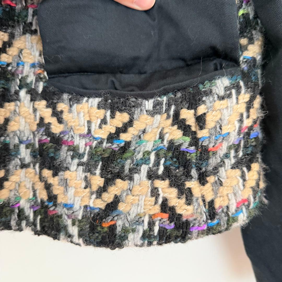 【高級】 スポーツマックスコード ツイード調 ショート丈ジャケット 38 ♪