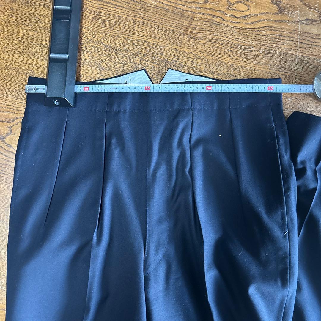 【美品】銀座壱番館 ビスポーク2P ダークネイビー ピーク1B ノーベント