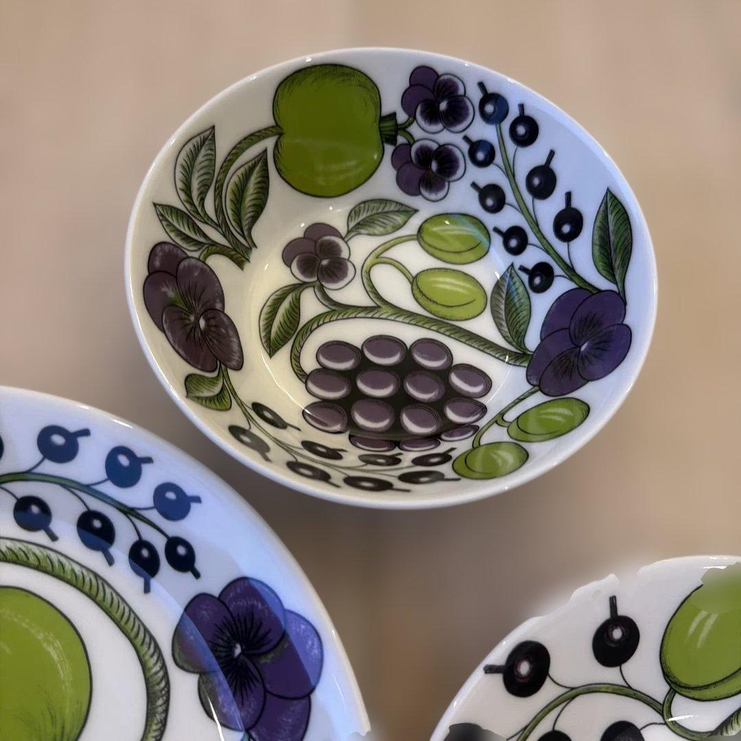 アラビア　未使用果物デザインの陶器皿3点セット