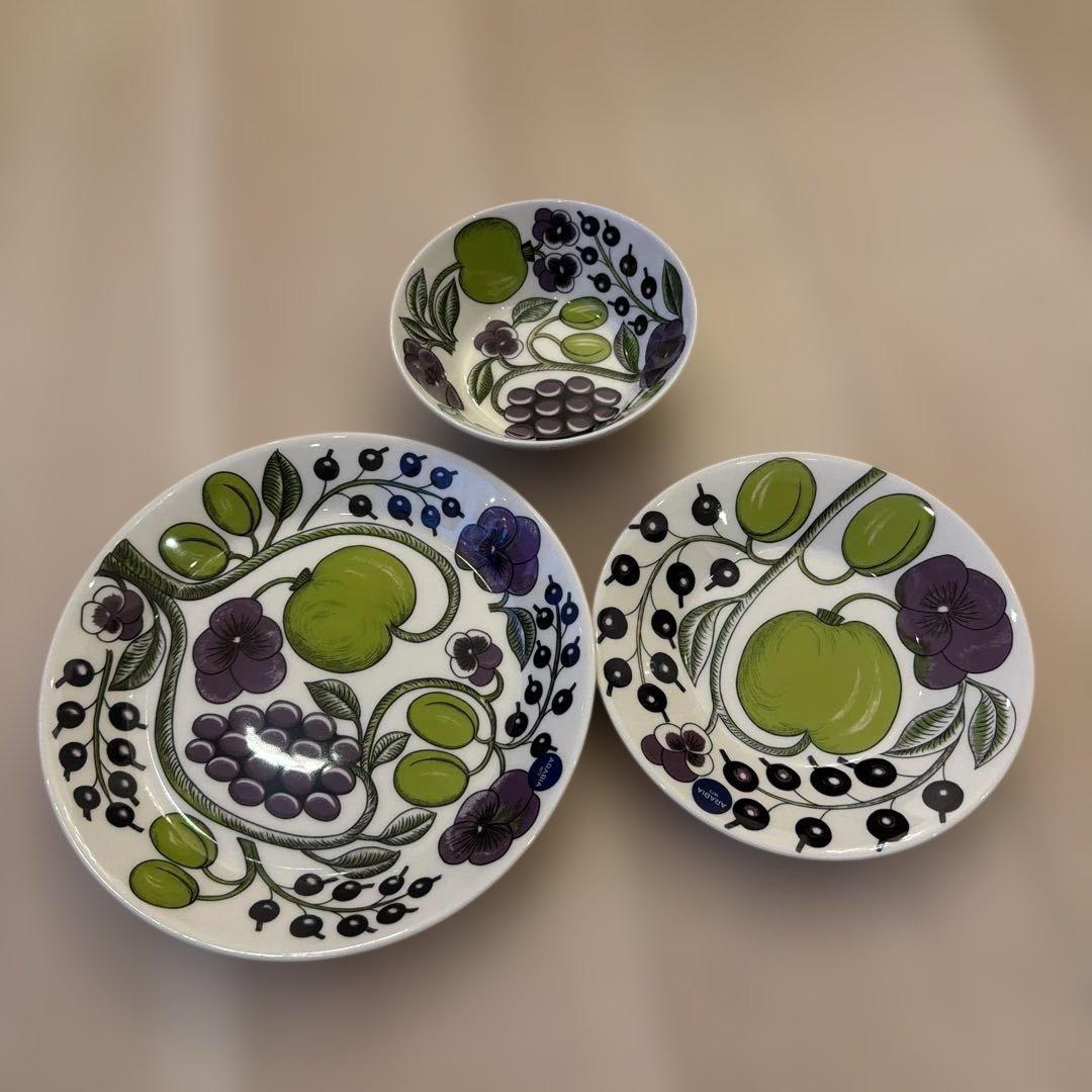 アラビア　未使用果物デザインの陶器皿3点セット