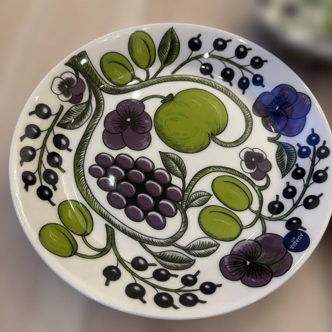 アラビア　未使用果物デザインの陶器皿3点セット