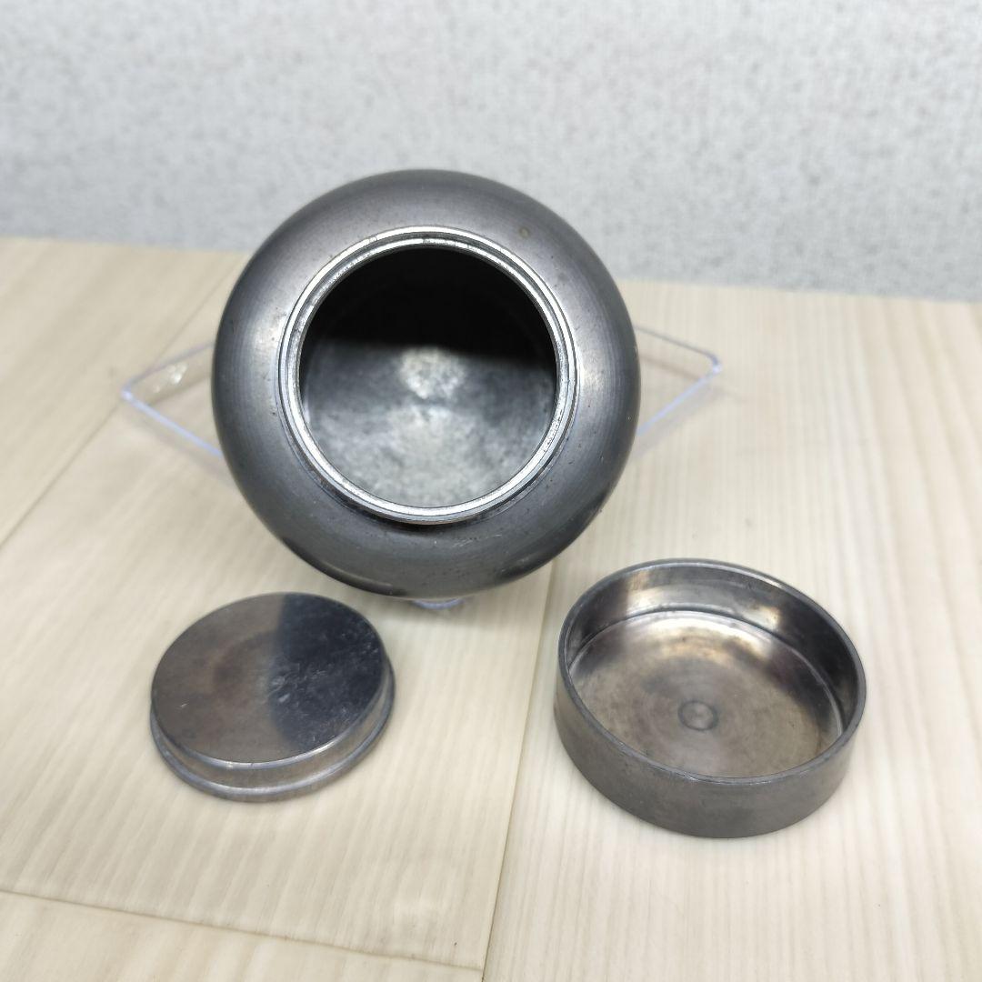 y 煎茶道具　英祥堂造　古錫　茶壷　茶心壷