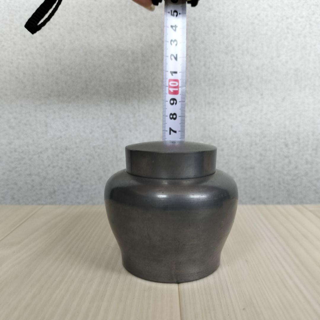 y 煎茶道具　英祥堂造　古錫　茶壷　茶心壷