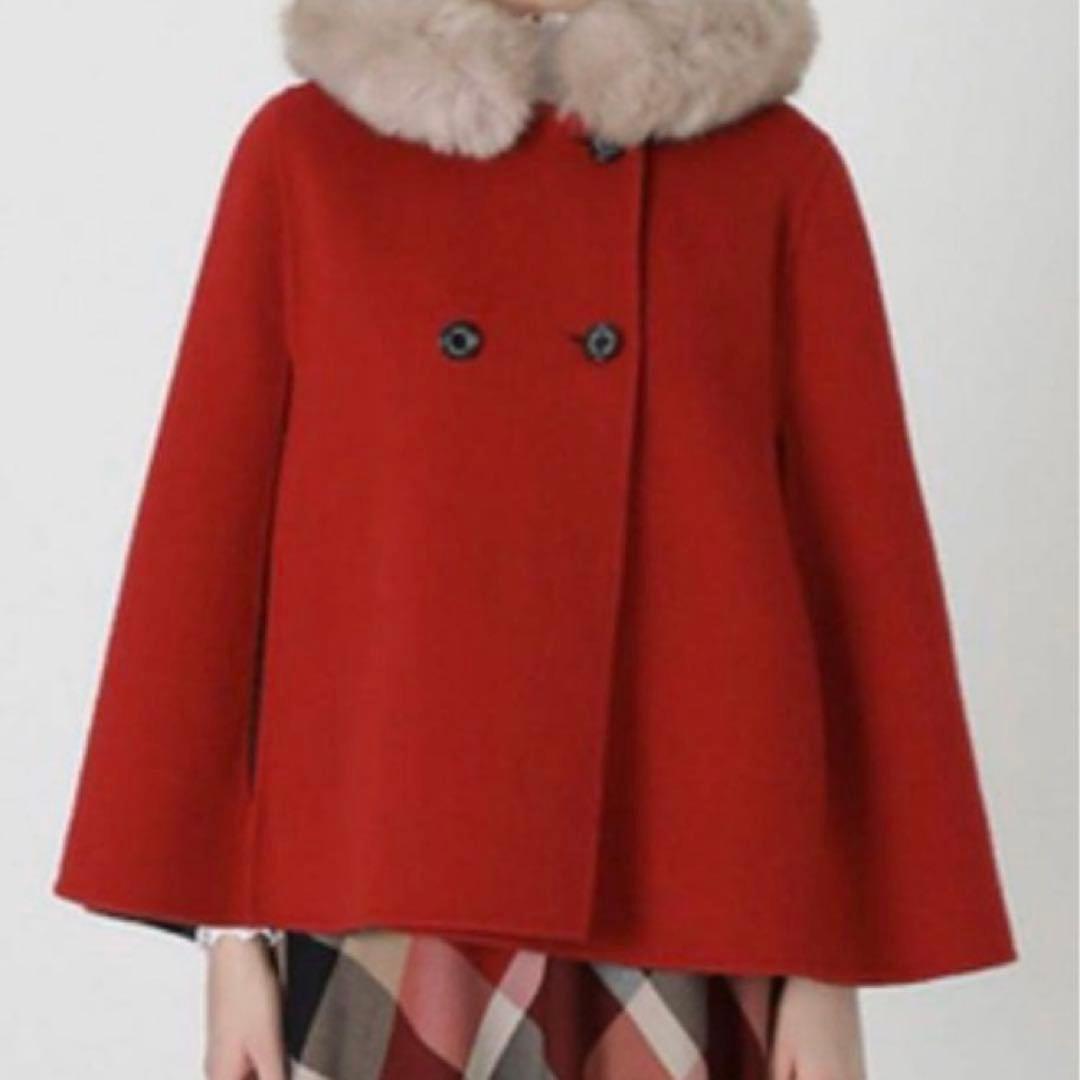 【美品】BLUELABELCRESTBRIDGE リバーシブル　ケープ　ポンチョ