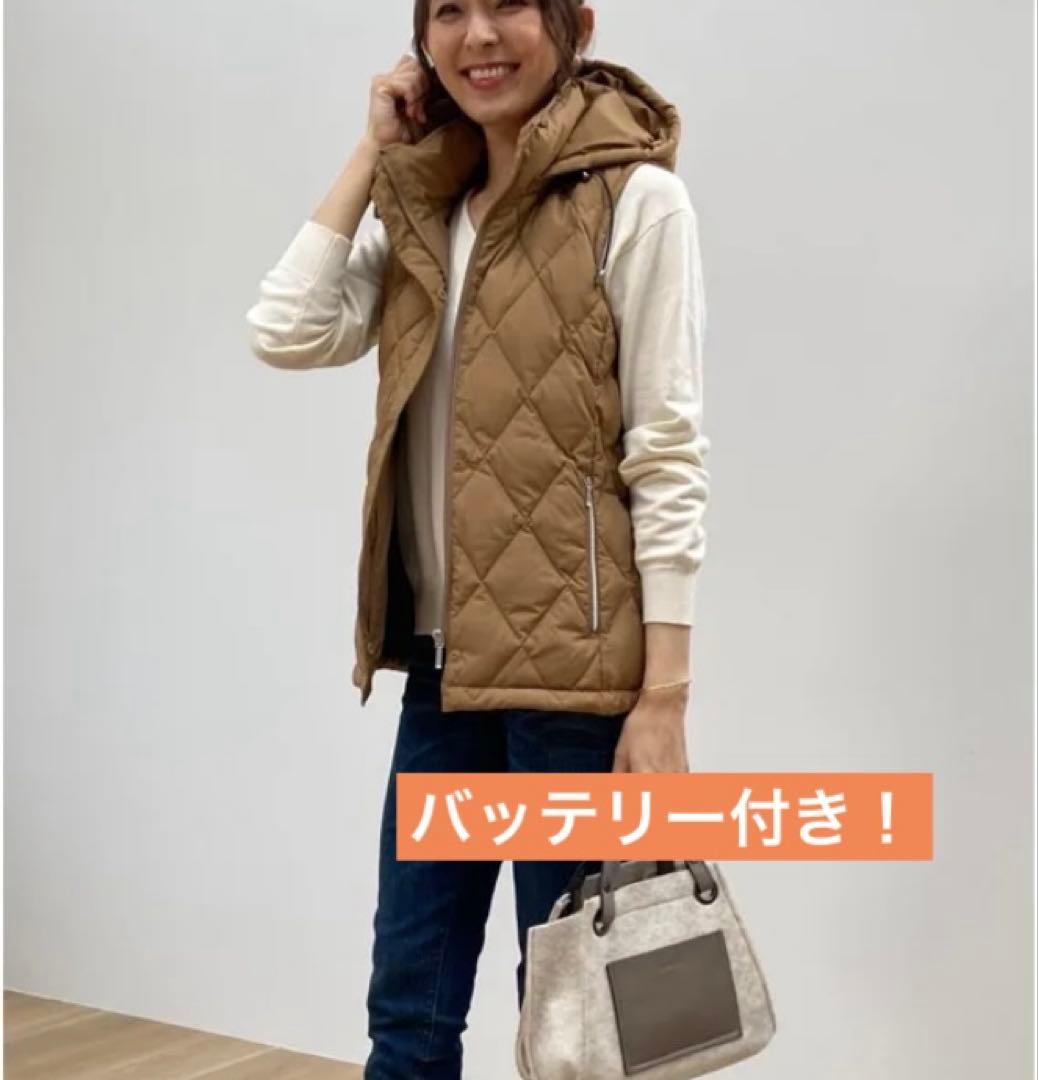 新品！ディノス 温熱ダウンベスト スピードウォーム（バッテリー付き）M-L