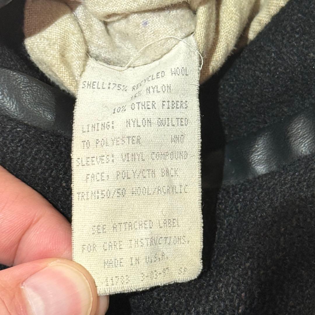 80s-90s Holloway スタジャン　USA製　黒　アメリカ製　無地