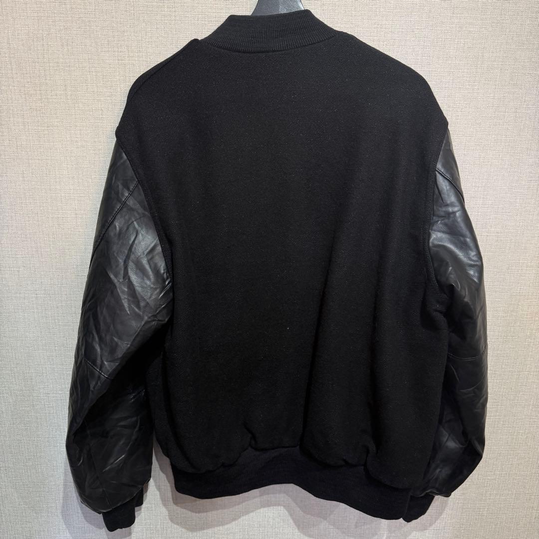 80s-90s Holloway スタジャン　USA製　黒　アメリカ製　無地