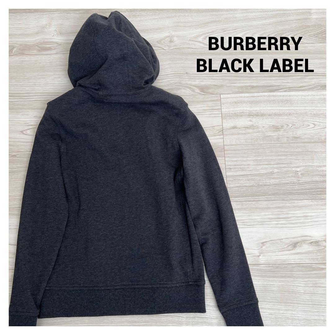 【美品】バーバリーブラックレーベル　ラビットファー　パーカー　グレー