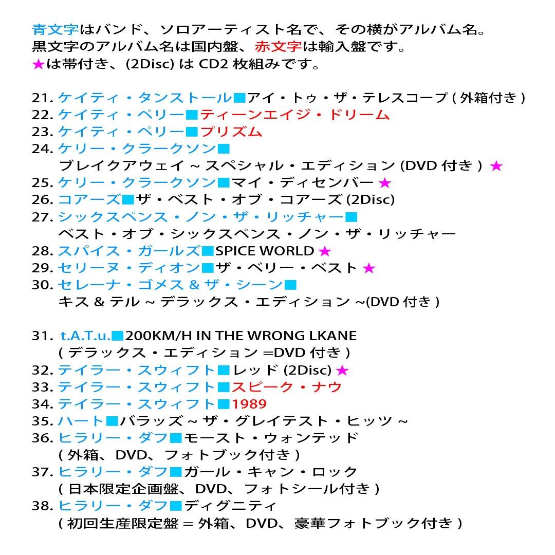 洋楽新旧歌姫のCD、52枚セット