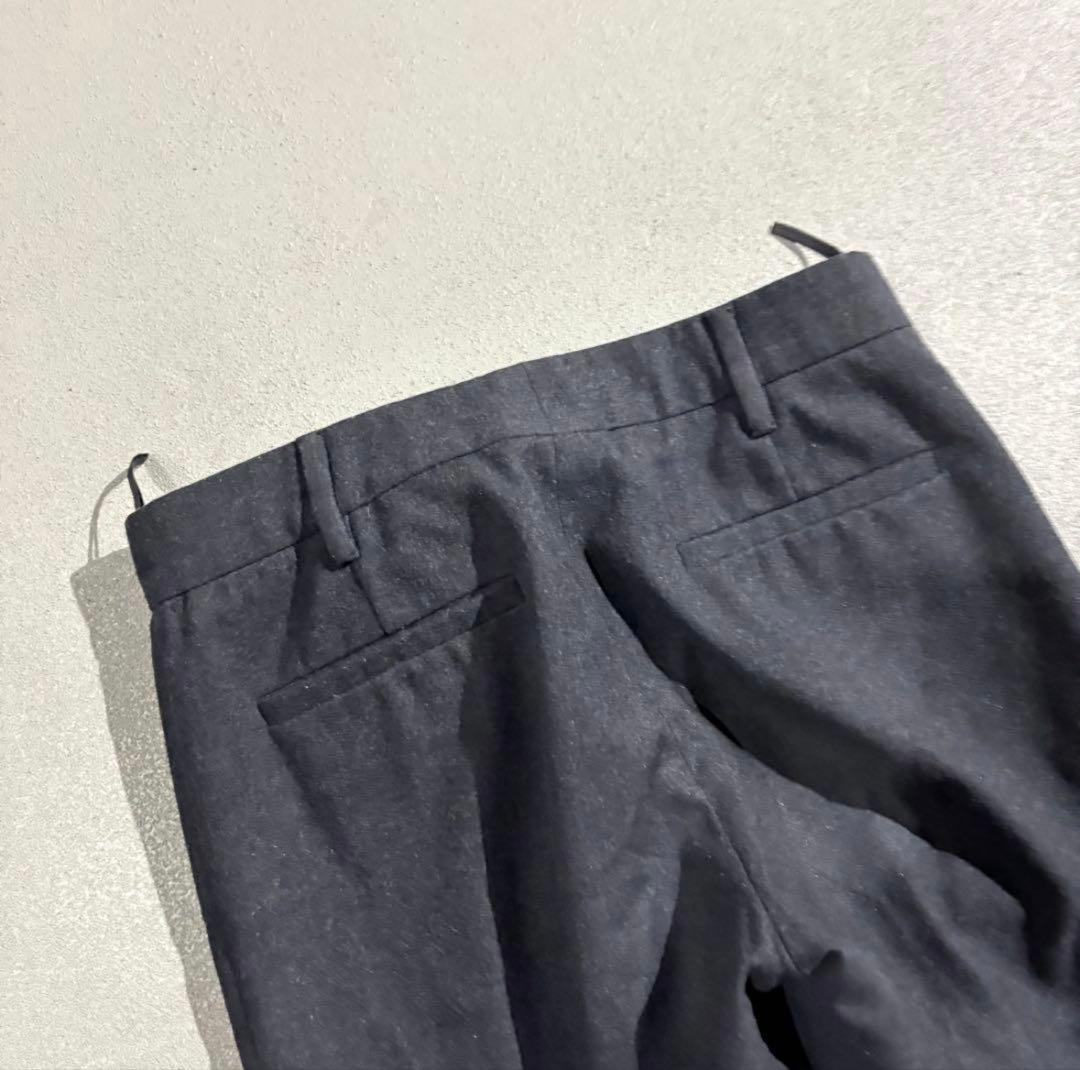 パンツ Archive PRADA leather belt slacks gray