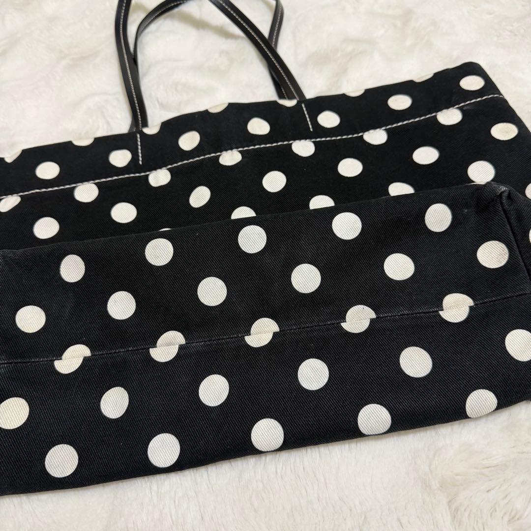 miu miu ドット柄 キャンパス トートバッグ