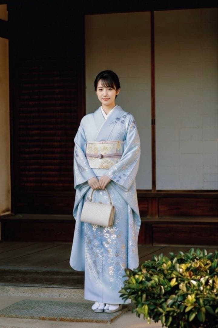 ＊新品＊【豪華振袖】水色金彩 さくら花柄文様 桂由美柄　振袖　成人式 手縫い