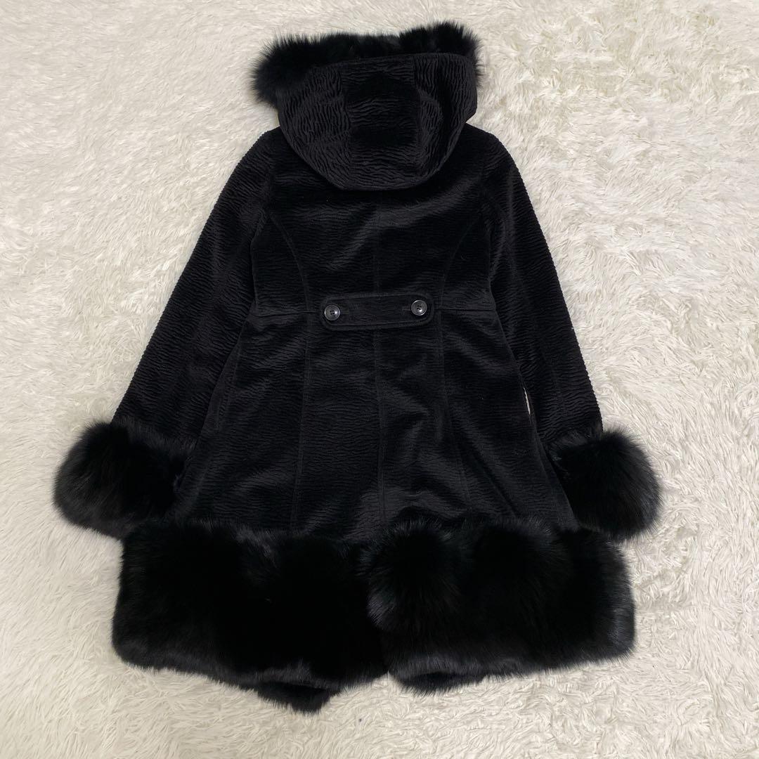 極美品 グレースコンチネンタル フォックスファー ダッフル風コート エレガント