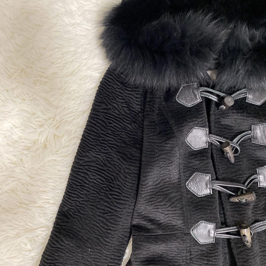 極美品 グレースコンチネンタル フォックスファー ダッフル風コート エレガント