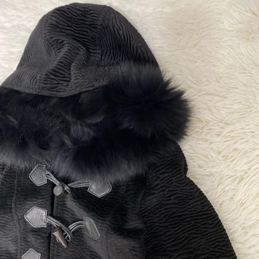 極美品 グレースコンチネンタル フォックスファー ダッフル風コート エレガント