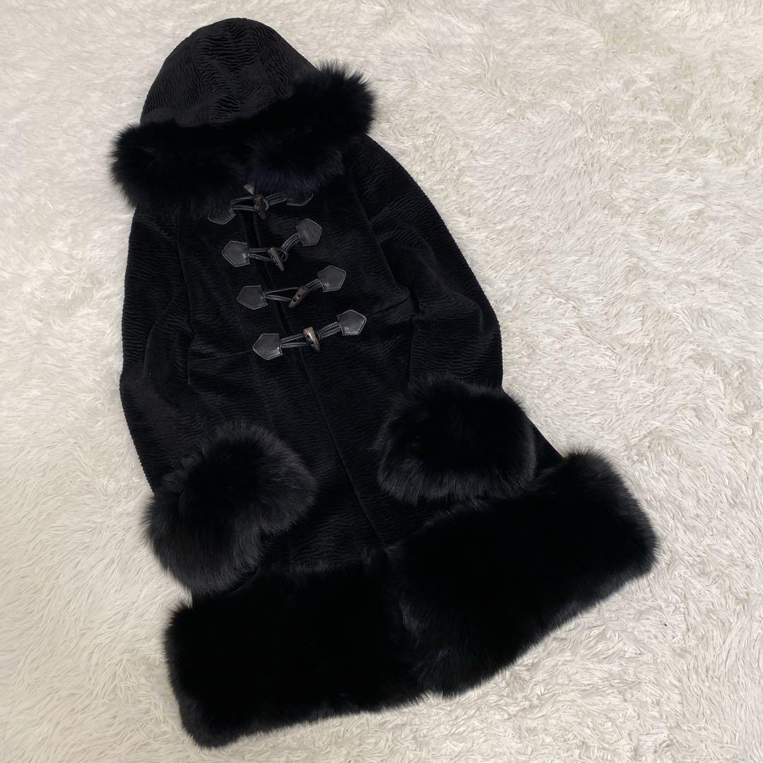 極美品 グレースコンチネンタル フォックスファー ダッフル風コート エレガント