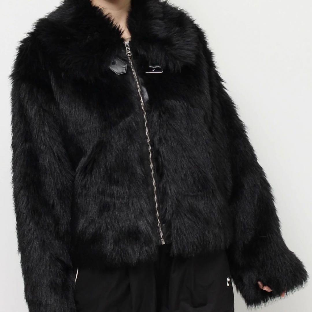 jouetie ミドルファーコート ブラック M