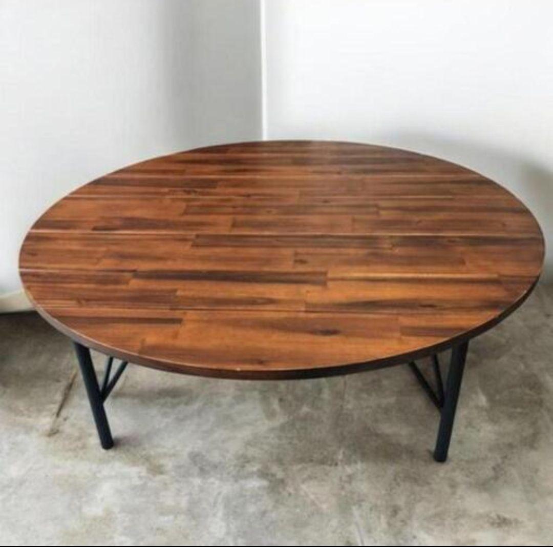 ISSEIKI ちゃぶ台 座卓 卓袱台 丸テーブル 木製 ブルックリンスタイル