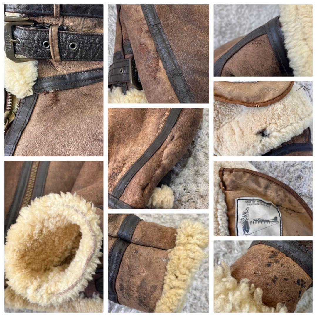 や*ん様 【USA製】AVIREX B-3 リアルムートン フライトジャケット