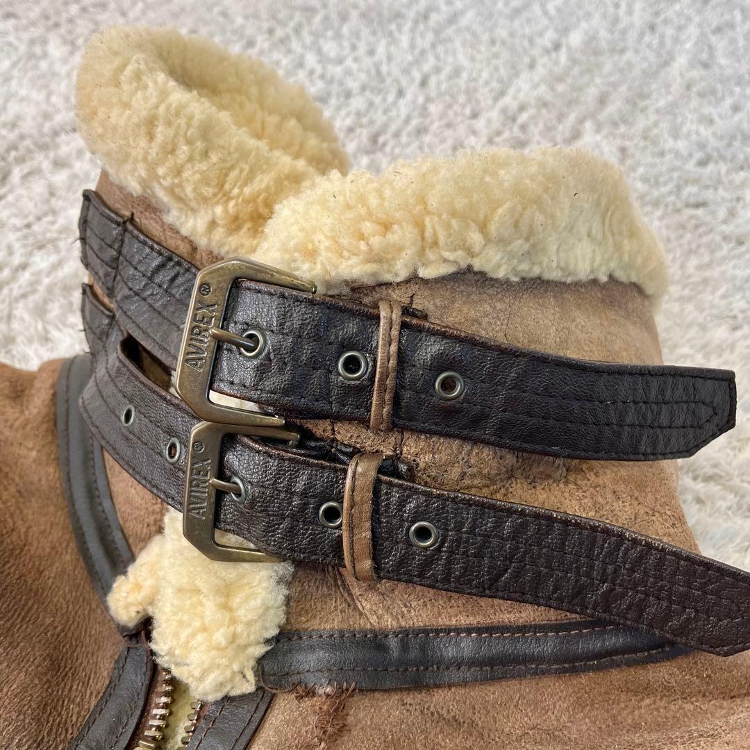 や*ん様 【USA製】AVIREX B-3 リアルムートン フライトジャケット