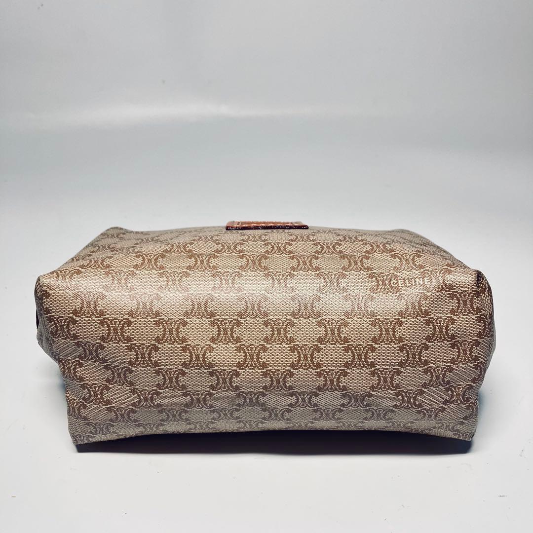 極美品セリーヌ CELINE ポーチ マカダム PVC ゴールド金具　Sサイズ