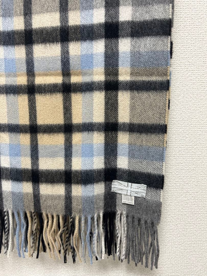 【美品】Joshua Ellisジョシュアエリス　カシミア大判ストール