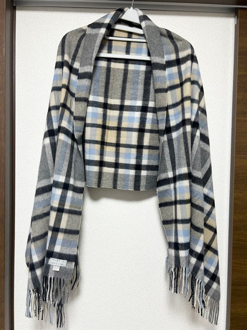 【美品】Joshua Ellisジョシュアエリス　カシミア大判ストール