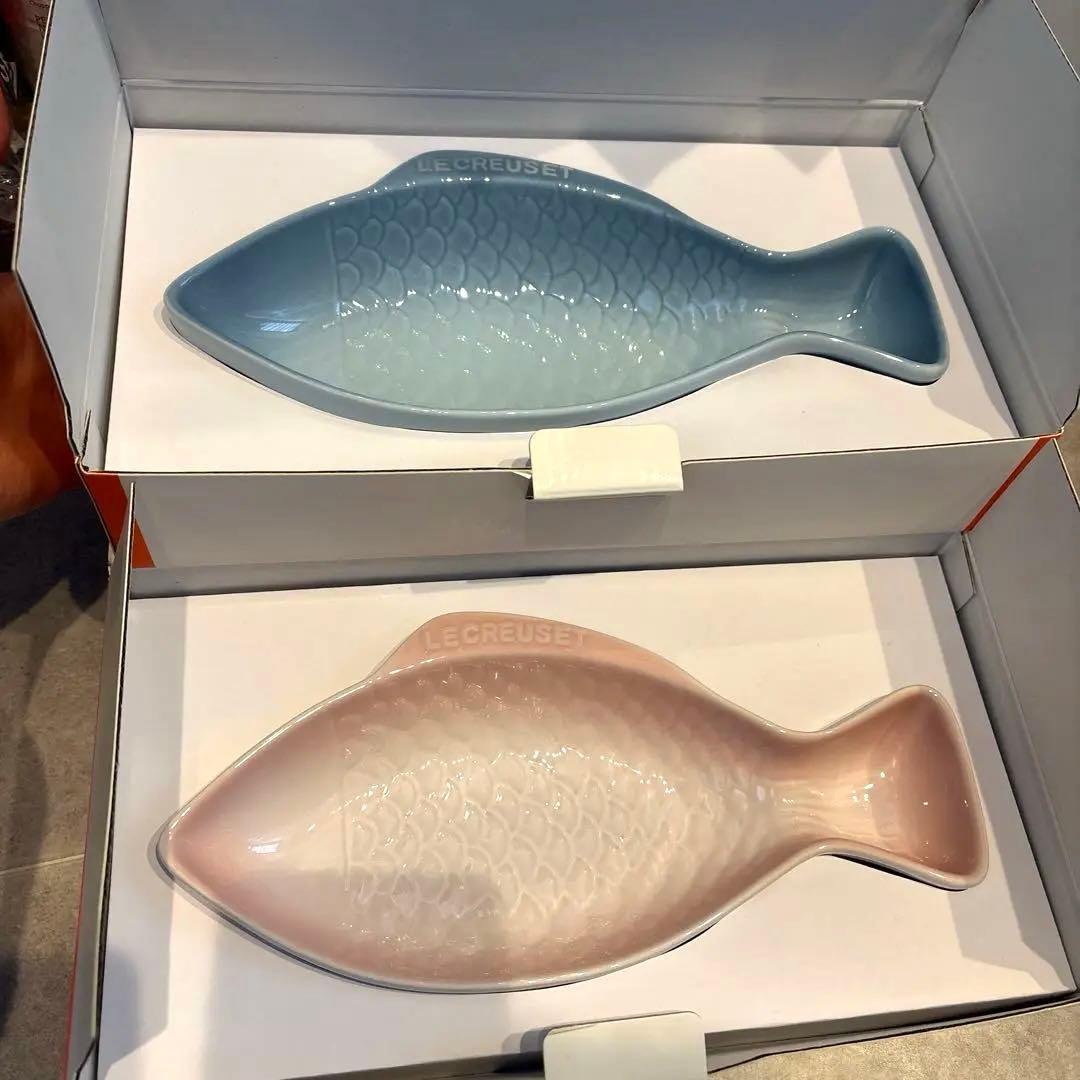 ルクルーゼ　フィッシュディッシュMサイズ 2点