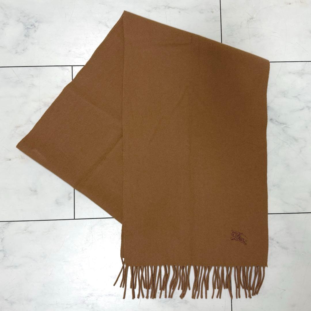 BURBERRY バーバリー　ロゴ刺繍　マフラー　ベージュ