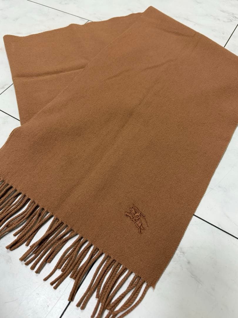 BURBERRY バーバリー　ロゴ刺繍　マフラー　ベージュ
