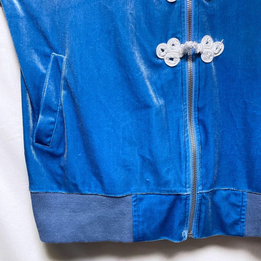 【LISTEN FLAVOR】ベロアトラックジャケット タイガー チャイナ 刺繍