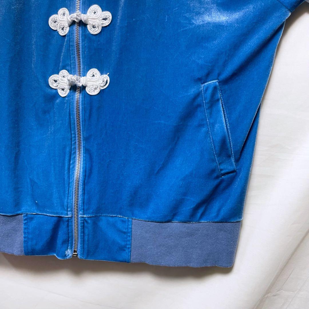 【LISTEN FLAVOR】ベロアトラックジャケット タイガー チャイナ 刺繍