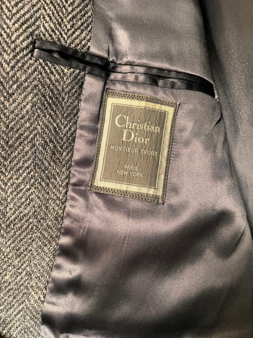 ディオール　Dior チェスターコート　ヘリンボーン　アメリカ製　古着