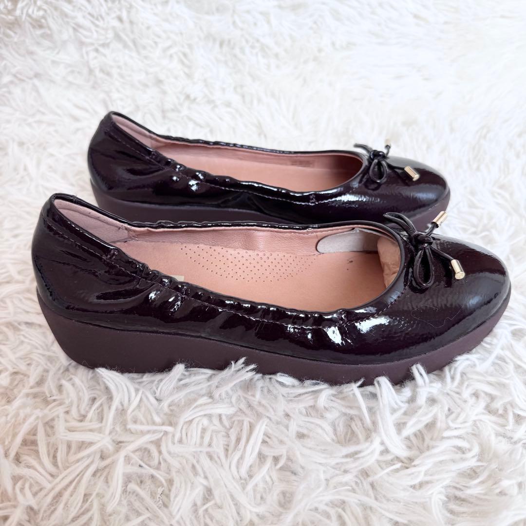 【新品未使用】fitflop エナメル パンプス コンフォートシューズ リボン