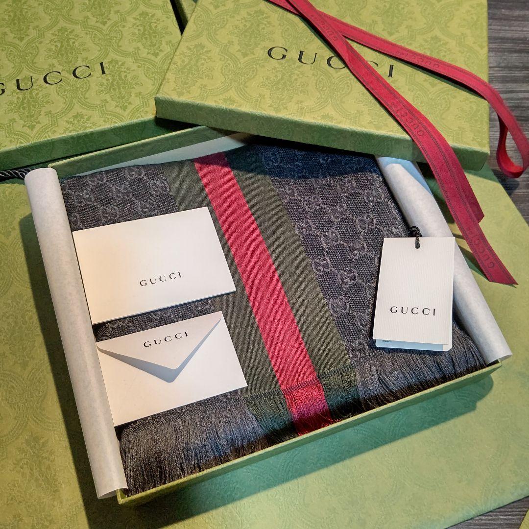 ❤専用❤GUCCI マフラースカーフ❤最高級ウール❤一番人気黒❤