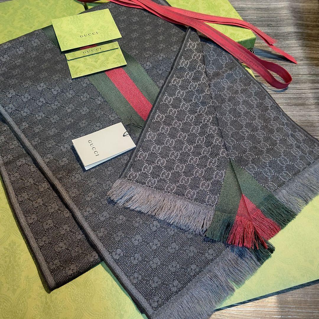 ❤専用❤GUCCI マフラースカーフ❤最高級ウール❤一番人気黒❤
