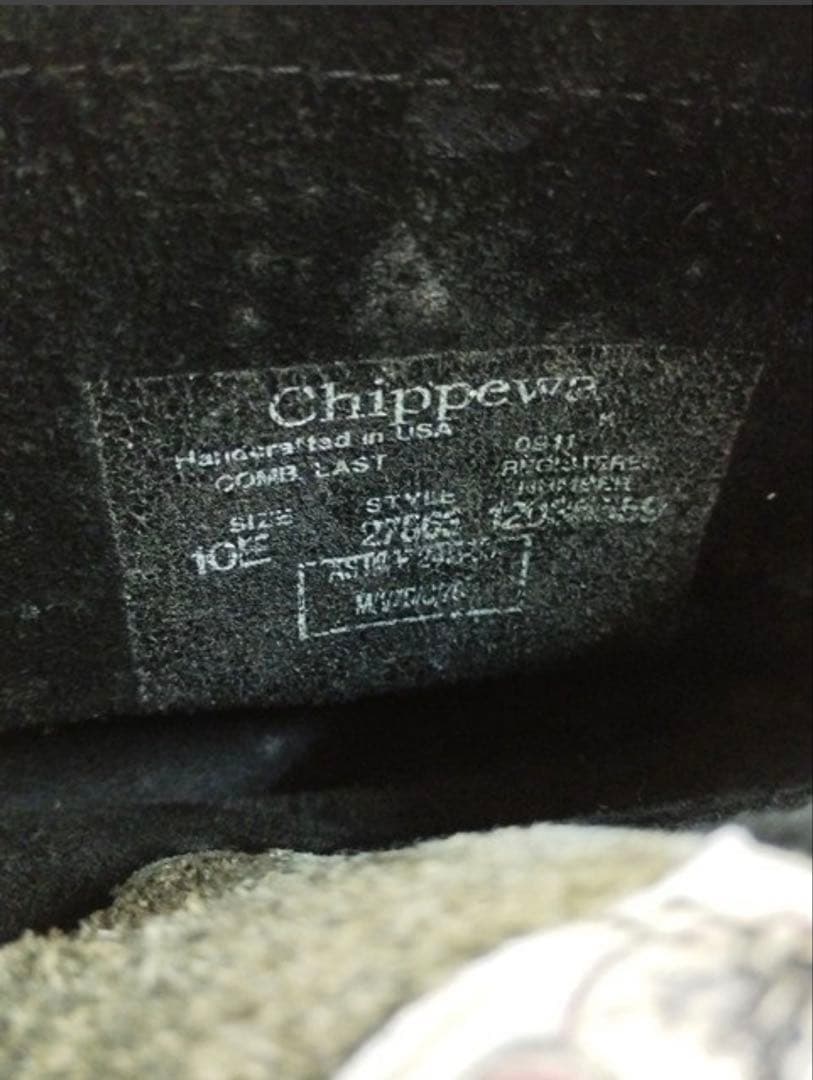 Chippewa チペワ エンジニアブーツ USA製10E ブラック 27863