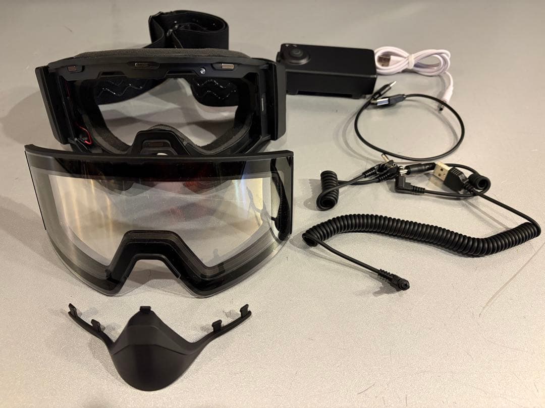 電熱ゴーグル•曇らないゴーグル・悪天候・スノーモービル