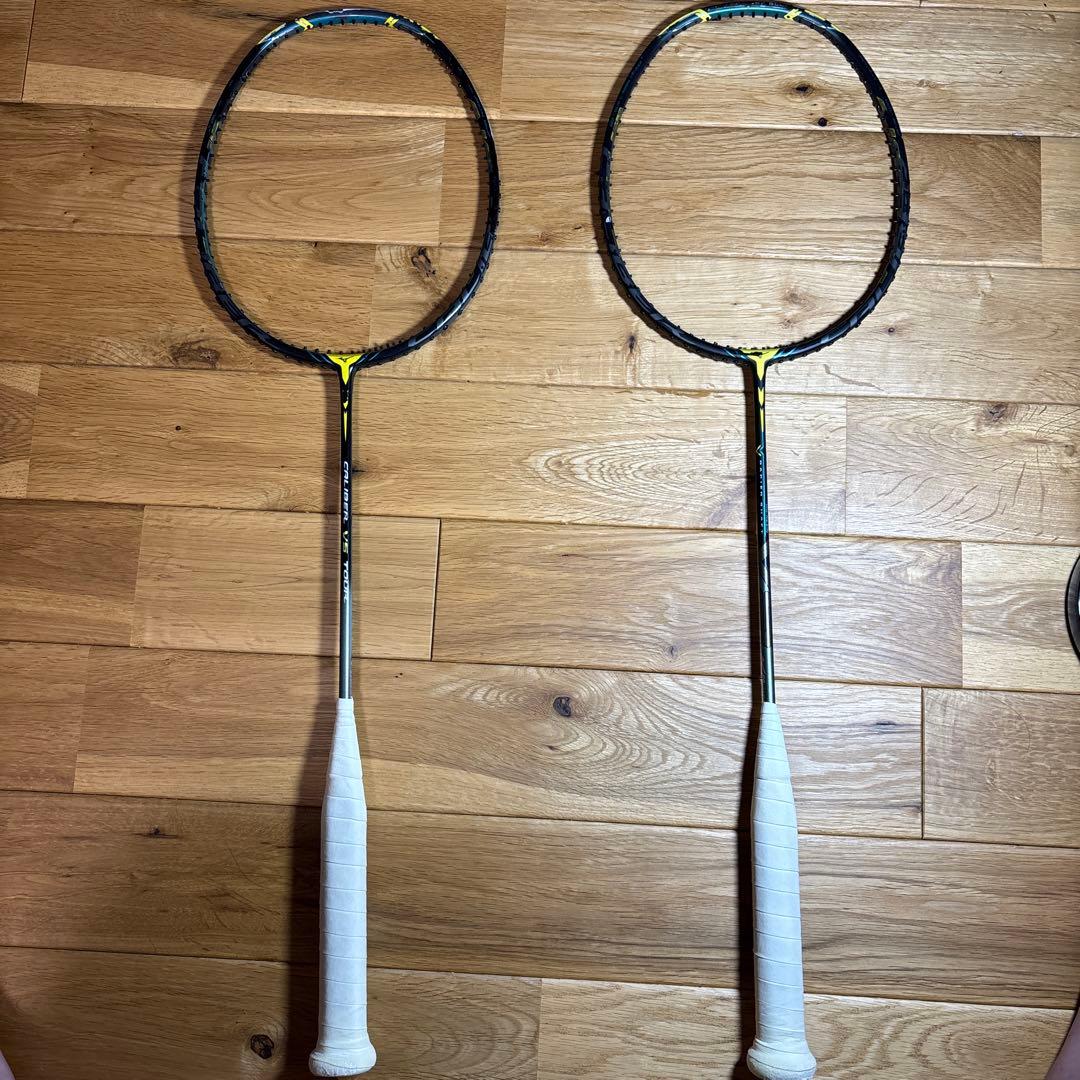 バドミントン ラケット ミズノ キャリバーV5ツアー2本セット