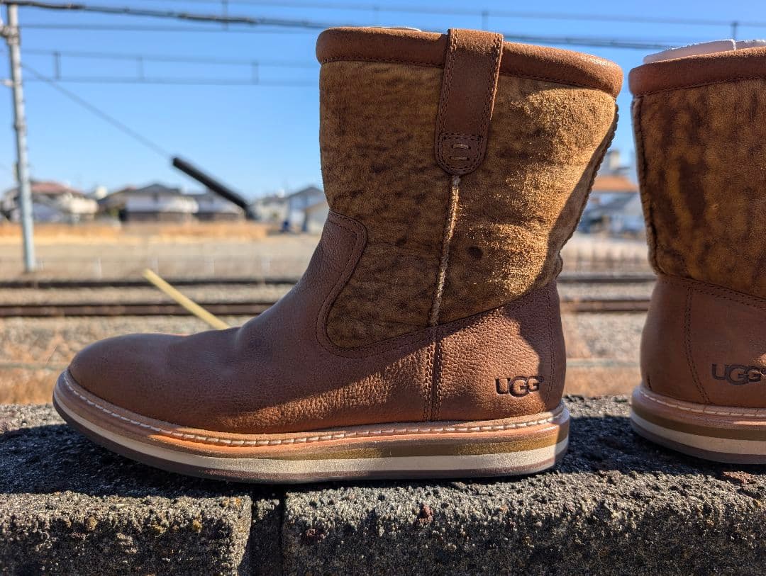 ✨2回使用✨UGG アグ ムートンブーツ BURKERT ブラウン 26㎝