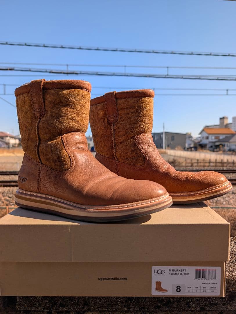✨2回使用✨UGG アグ ムートンブーツ BURKERT ブラウン 26㎝