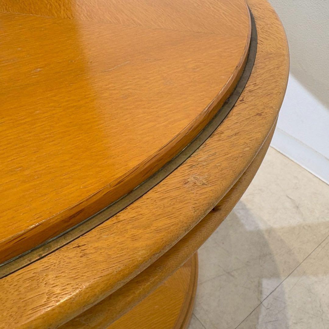 アンティーク調　コーヒーテーブル　カフェテーブル　丸テーブル　木製 2/4