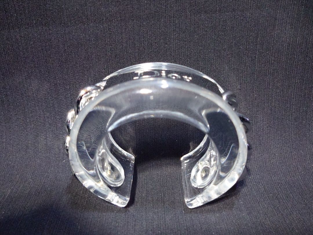 Christian Dior アクリル✕チェーン バングル