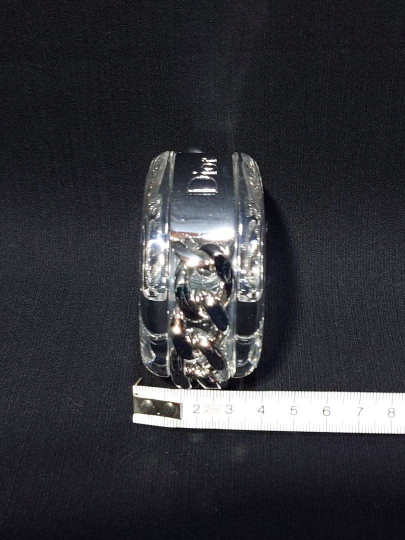 Christian Dior アクリル✕チェーン バングル